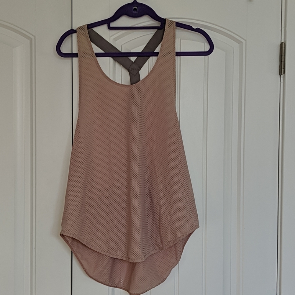 Free People Movement Racerback Mesh Tank in Blush